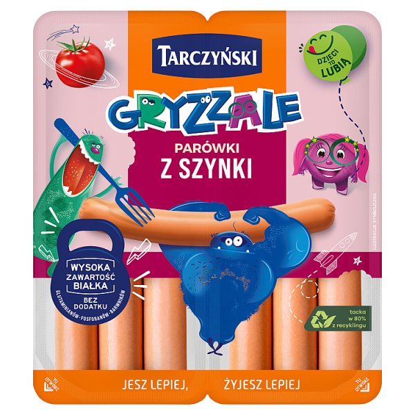Tarczyński Gryzzale Parówki z szynki 200 g (2 x 100 g)