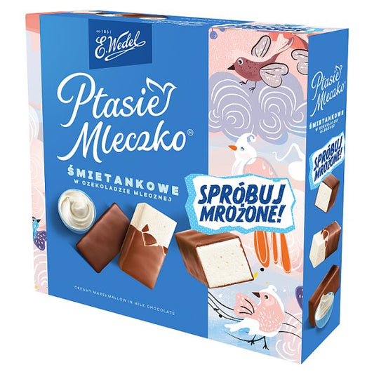 E. Wedel Ptasie mleczko śmietankowe w czekoladzie mlecznej 340 g