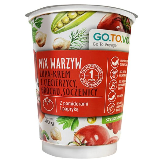 Go.To.Vo... Mix warzyw zupa-krem z ciecierzycy grochu soczewicy 40 g