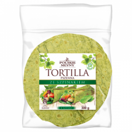 Tortilla polskie młyny ze szpinakiem 300g