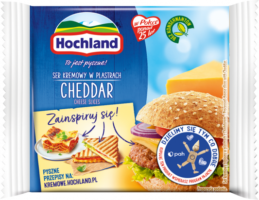 Hochland Ser kremowy w plastrach cheddar 130 g