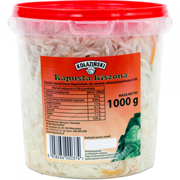Kapusta kołaziński kiszona wiadro